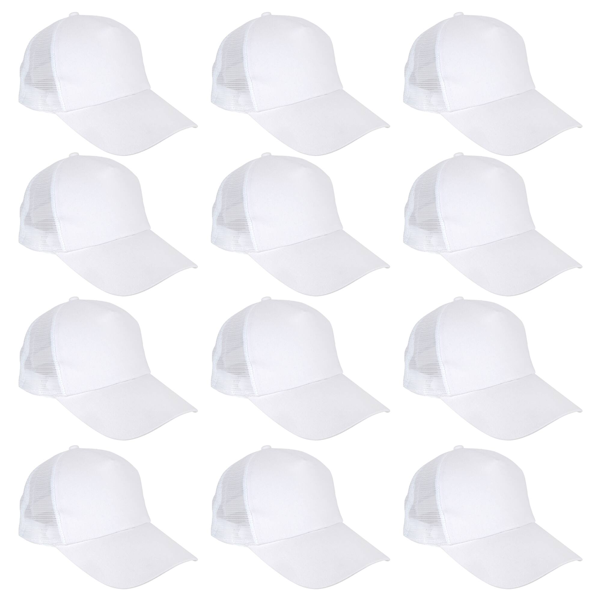 12 Pack: Sublimation White Trucker Hat by Make Market®